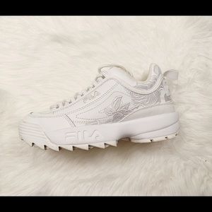 Fila rose embroidered sneakers